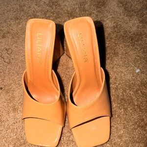Liliana Women's Orange Wedge Sandals